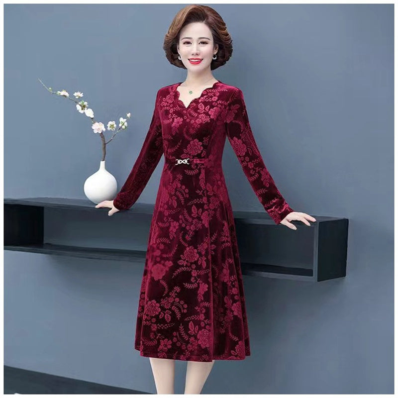 Elegantes Midikleid mit langen Ärmeln