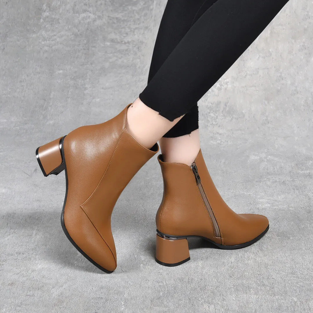 🔥Letzte Tag Aktion 49% RABATT - Damen Stiefeletten mit Seitenreißverschluss