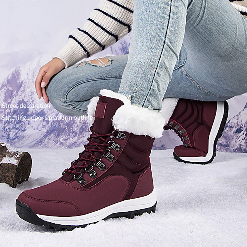 Modische, warme High-Top-Schneestiefel