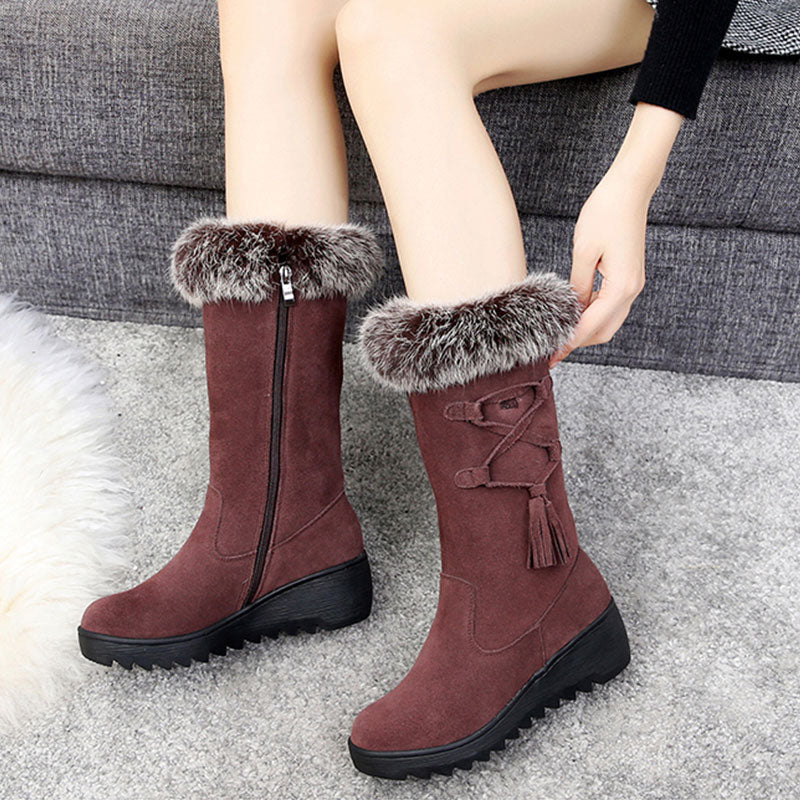 Damenschneeschuhe mit weichem, rutschfestem Schutz