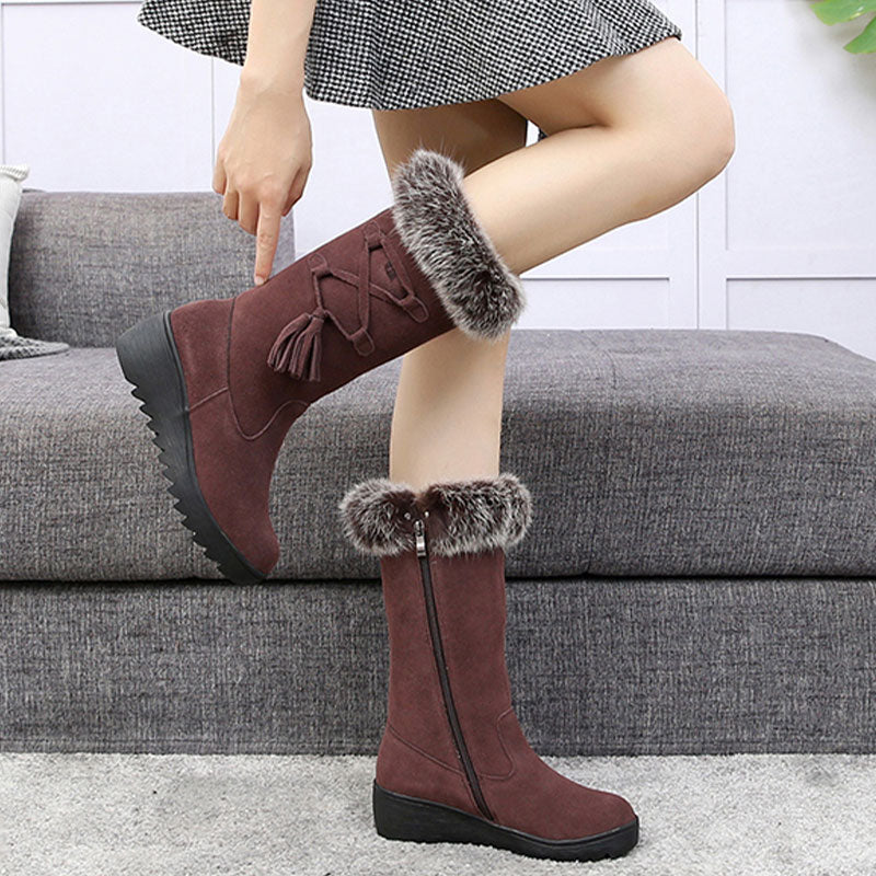 Damenschneeschuhe mit weichem, rutschfestem Schutz