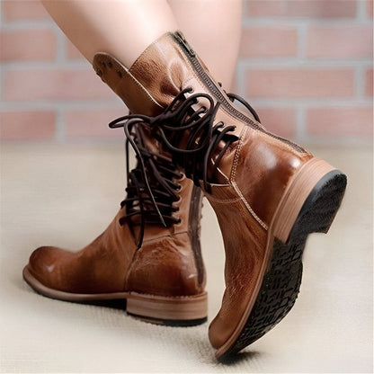 🔥2025 Neueste 🔥 Vintage Damenstiefel mit seitlicher Schnürung