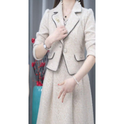 🛍️Modisches 2-teiliges Set aus Blazer und ärmellosem Kleid für Damen