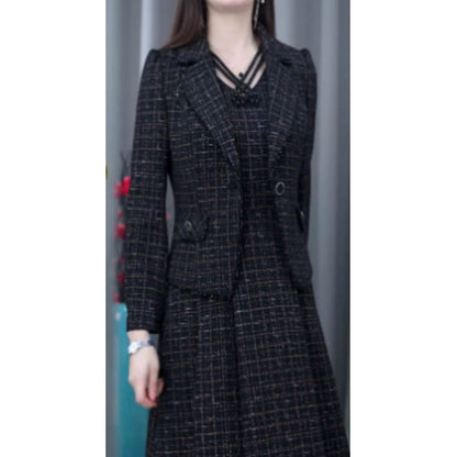 🛍️Modisches 2-teiliges Set aus Blazer und ärmellosem Kleid für Damen