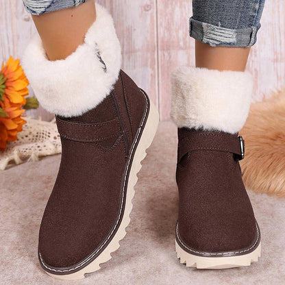 Warme Damen-Schneestiefel mit Reißverschluss