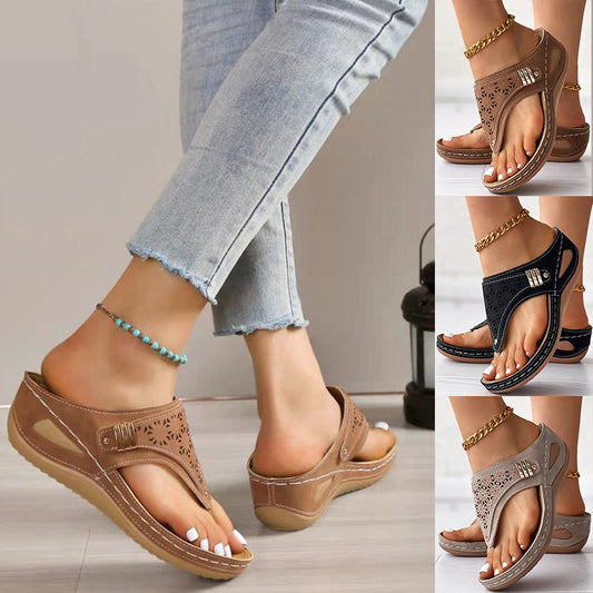 💥2025 HEISSER VERKAUF🔥Damen-Sandalen mit weicher Sohle und Hohlsaum👟