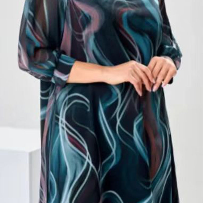 Damenmode Atmungsaktives, lockeres Kleid