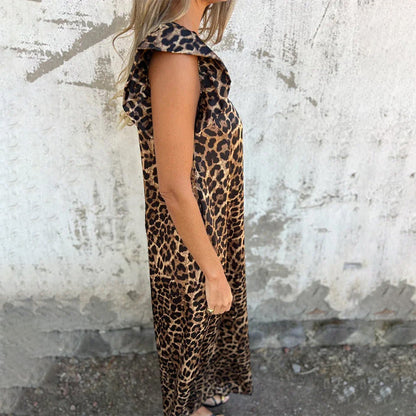 🔥TOP-ANGEBOT 49% RABATT✨ Damen V-Ausschnitt Leopardenmuster & Unifarben Jumpsuit