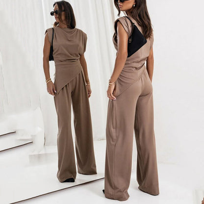 💕Elegantes, einfarbiges zweiteiliges Set für Damen😎(2-teiliges Set)💕