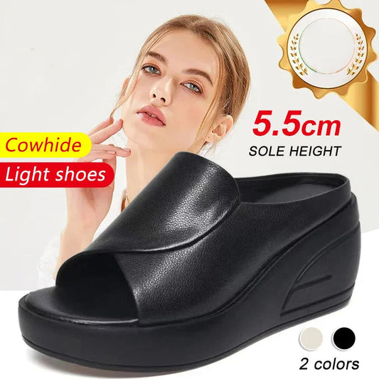 Erhöhung 5,5 CM Schrägabsatz Sandalen