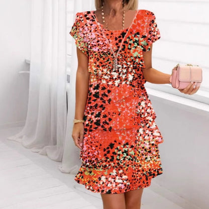 Vielseitiges, stylisches Leopardenmuster mit farbenfrohem Paillettenkleid