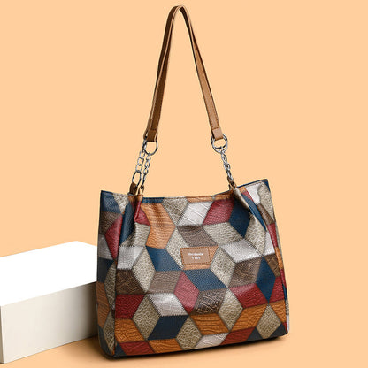 Patchwork-Tragetasche für Damen