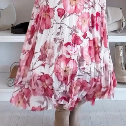 🌷50% RABATT❤️‍🔥Zweiteiliges Set mit Blumenmuster: Off-Shoulder-Bluse & Maxirock