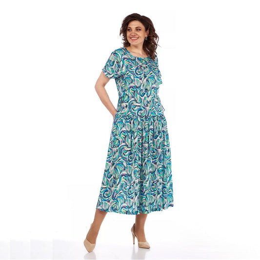 🔥🎉Sommer-Chiffonkleid mit Blumenmuster