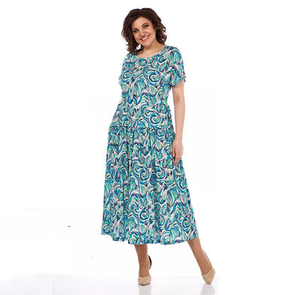 🔥🎉Sommer-Chiffonkleid mit Blumenmuster