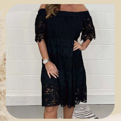 💃Trägerloses Spitzenkleid mit hohlem Patchwork für Damen