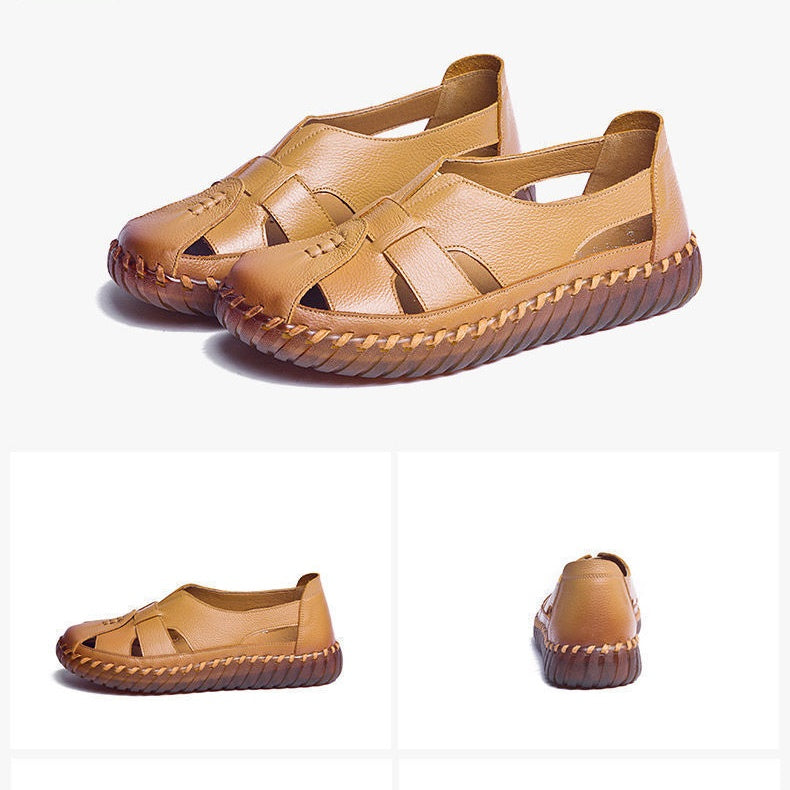 Weiche, atmungsaktive Sandalen aus PU-Leder für Damen