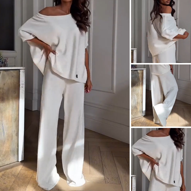 🔥Sommer-Neuankünfte🔥Damen-Freizeit-Zweiteiler: One-Shoulder-Oberteil & Hose