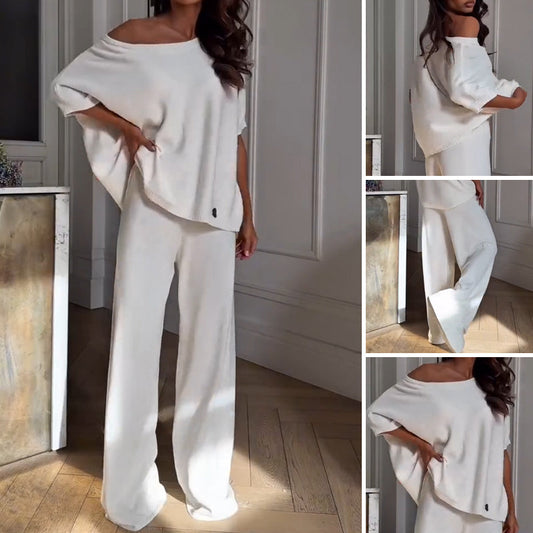 🔥Sommer-Neuankünfte🔥Damen-Freizeit-Zweiteiler: One-Shoulder-Oberteil & Hose