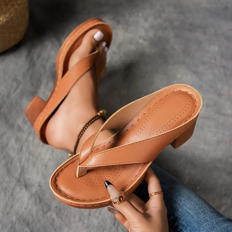 Sommer -Köpfen -Absatzflip -Flops für Frauen