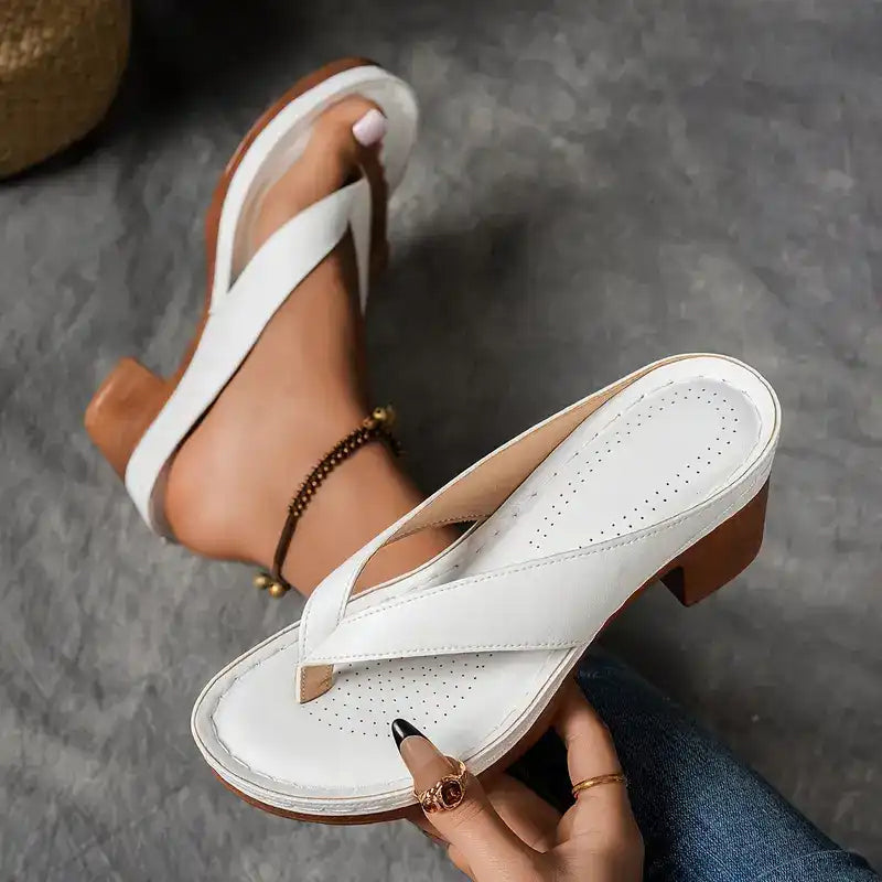 Sommer -Köpfen -Absatzflip -Flops für Frauen