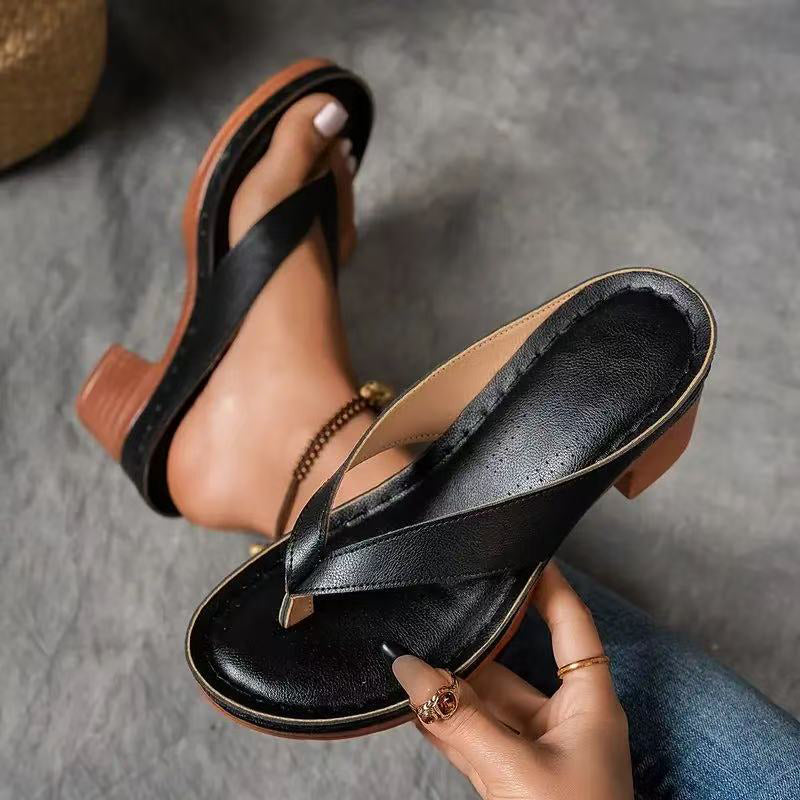 Sommer -Köpfen -Absatzflip -Flops für Frauen