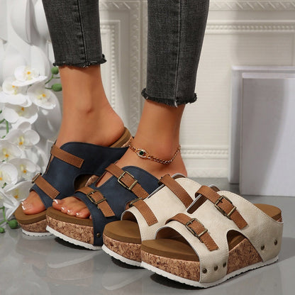 🔥Sommer-Neuankünfte🔥Modische Plateau-Sandalen mit Keilabsatz für Damen