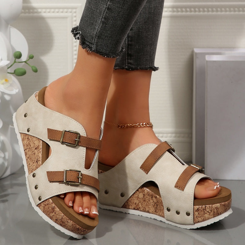 🔥Sommer-Neuankünfte🔥Modische Plateau-Sandalen mit Keilabsatz für Damen