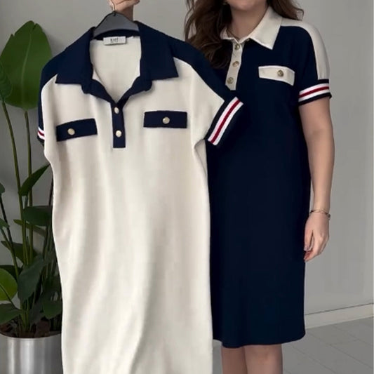 🎉💃Neuer Sommer 2025 😍Damen Freizeitmode Revers Kurzarmkleid😍