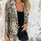 Modischer Blazer mit Leopardenmuster für Damen