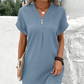 🍃Einfache Feste Farbe V-Ausschnitt mit kurzem Ärmel für Frauen🌷