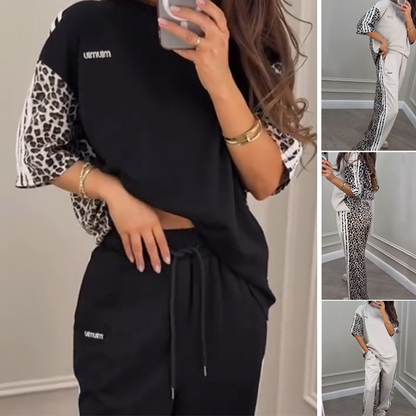 🌺2025 Neu eingetroffen - 50% OFF🌺Leopard Print Patchwork Sweatshirt