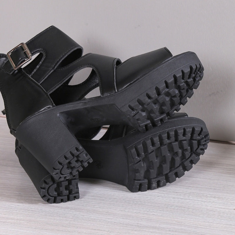 🔥🩷Damen-Sandalen mit Peep-Toe und klobigem Absatz