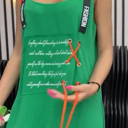 💖49% RABATT💖Lässiges bedrucktes ärmelloses Kleid für Frauen