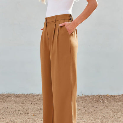 💐👖Lässige Hose mit hohem Bund und geradem Bein für Damen💥💥Befristetes Angebot: 50% Rabatt auf Bestellungen