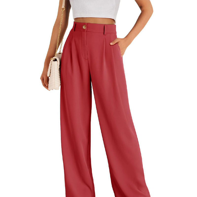 💐👖Lässige Hose mit hohem Bund und geradem Bein für Damen💥💥Befristetes Angebot: 50% Rabatt auf Bestellungen