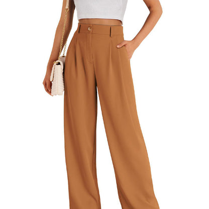 💐👖Lässige Hose mit hohem Bund und geradem Bein für Damen💥💥Befristetes Angebot: 50% Rabatt auf Bestellungen