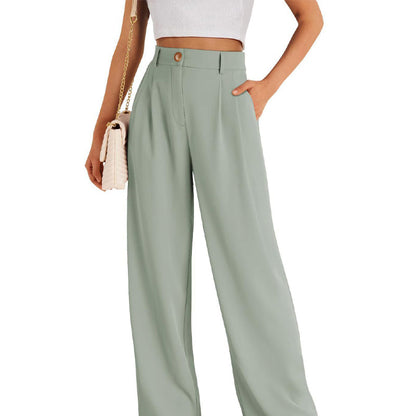 💐👖Lässige Hose mit hohem Bund und geradem Bein für Damen💥💥Befristetes Angebot: 50% Rabatt auf Bestellungen