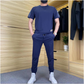 👖Herren High Stretch Kurzarm-Top  Jogginghose 2er-Set