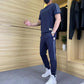 👖Herren High Stretch Kurzarm-Top  Jogginghose 2er-Set