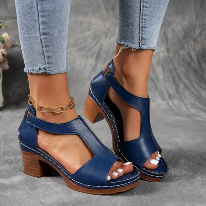 ❤️Offene Sandalen mit klobigem Absatz für Damen