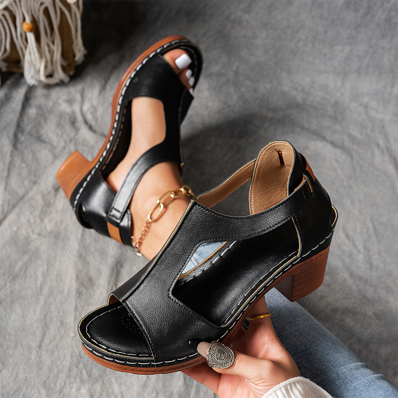 ❤️Offene Sandalen mit klobigem Absatz für Damen