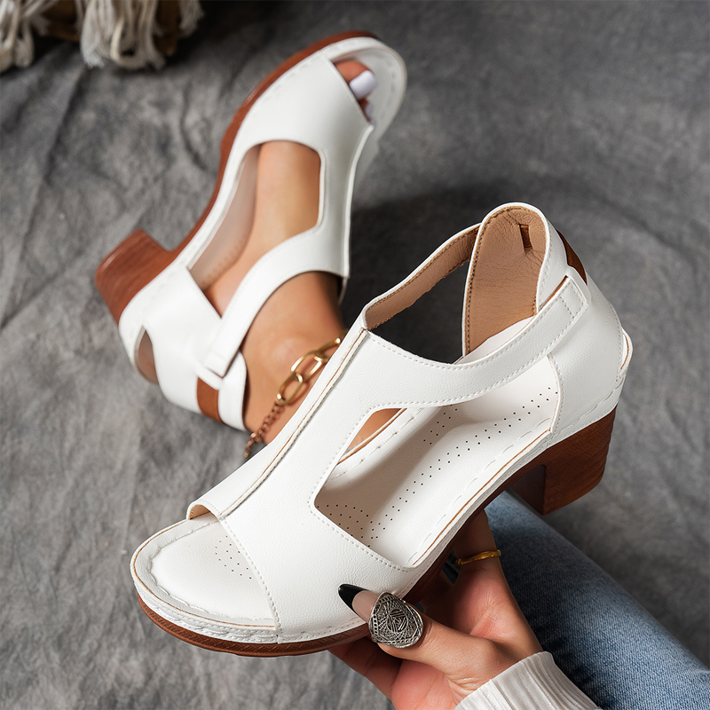 ❤️Offene Sandalen mit klobigem Absatz für Damen