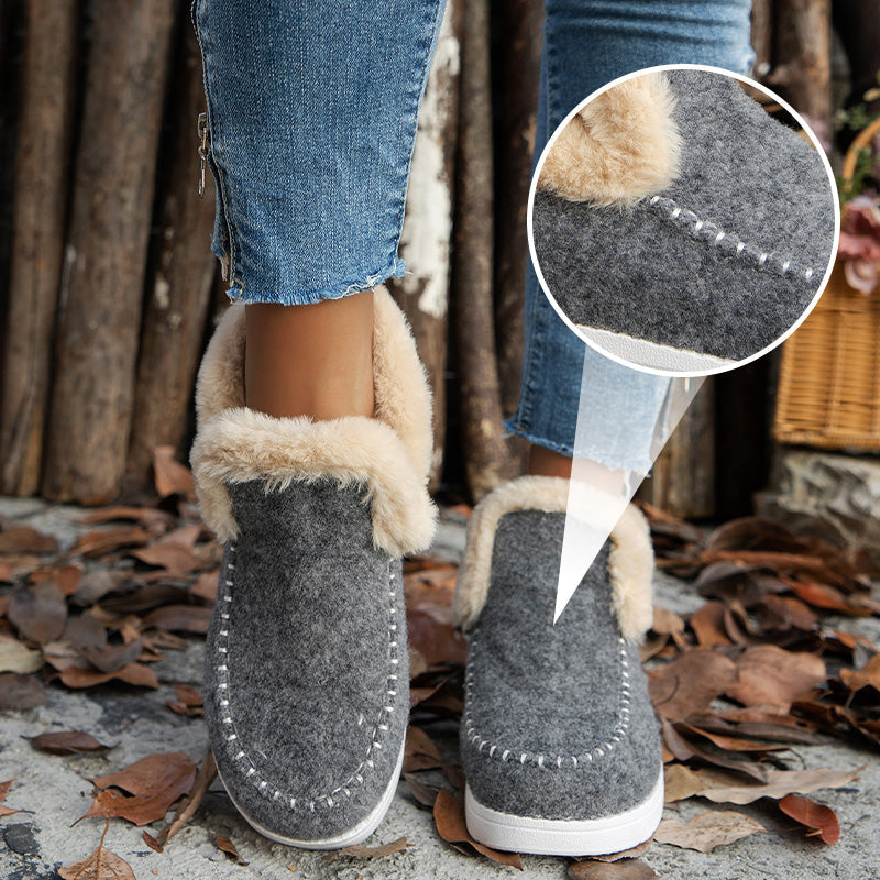 ❄️Damen Stiefeletten Winter: Anti-Rutsch, Kunstplüsch-Wärme, Komfortabel den ganzen Tag