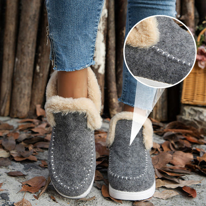 ❄️Damen Stiefeletten Winter: Anti-Rutsch, Kunstplüsch-Wärme, Komfortabel den ganzen Tag