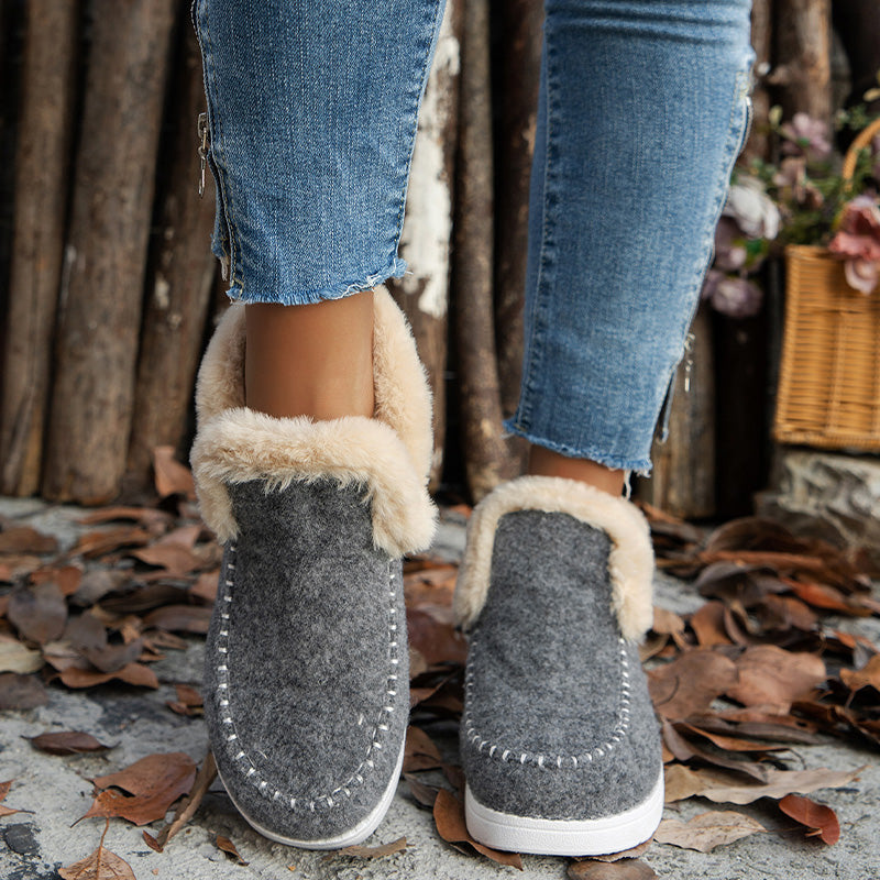 ❄️Damen Stiefeletten Winter: Anti-Rutsch, Kunstplüsch-Wärme, Komfortabel den ganzen Tag