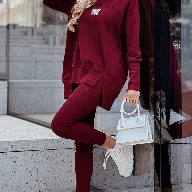 Damen lässiges Set: Sweatshirt und Leggings