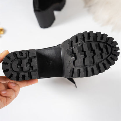 🔥Black-Friday-Mega-Angebot – 50% Rabatt!🔥Damen-Stiefeletten mit dickem Absatz und Spitze