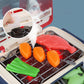 🍖✨ BBQ-Grill-Spielset für Kinder – Realistische Rauch- und Soundeffekte mit 8 Spielzeug-Lebensmitteln für fantasievolles Spielen 🎵👧🧑