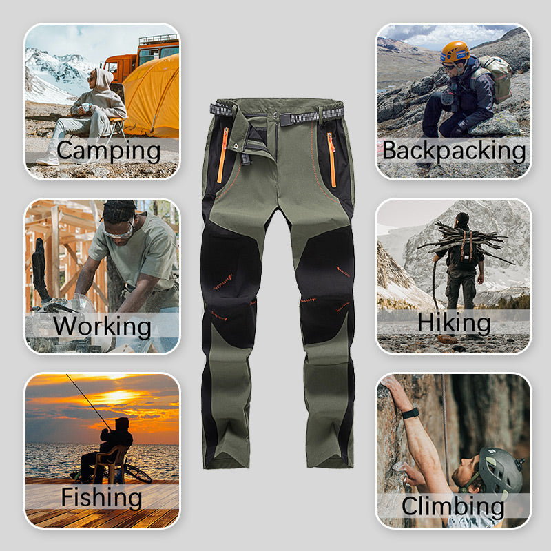 👖Winddichte, wasserdichte, warme Wanderhose mit elastischem Bund